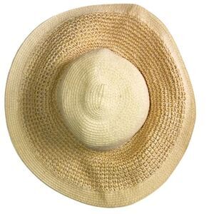 𝅺SARAJANE Light Beige Cottagecore Summer Floppy Style Paper Straw Hat